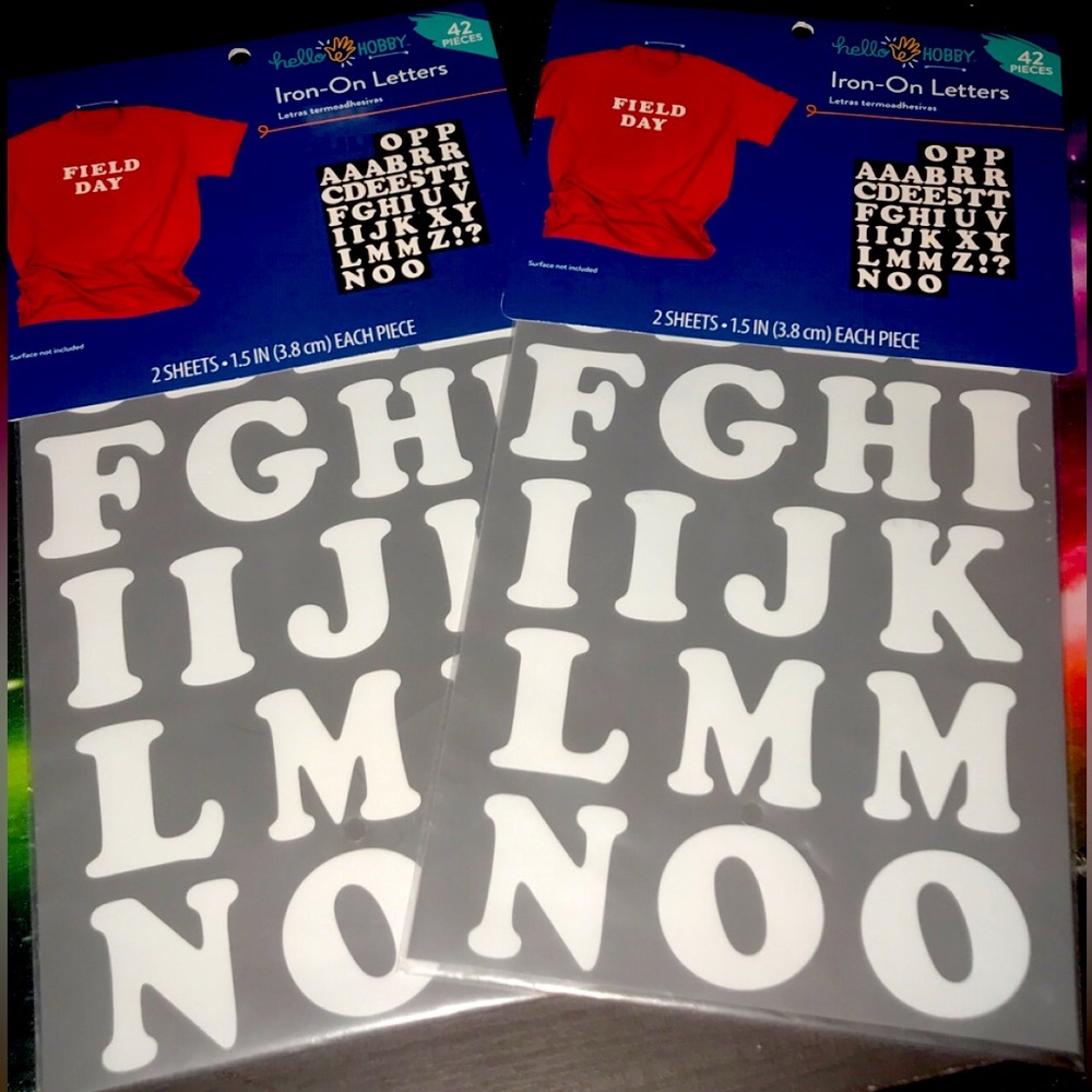 Iron on letters